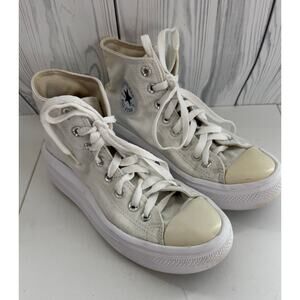 Converse Chuck Taylor All Star, Lift, Womens, White & Tan Platform Size 9